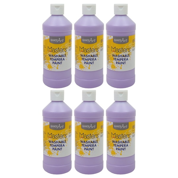 Little Masters Washable Tempera Paint, 16 oz., Light Purple, 6PK